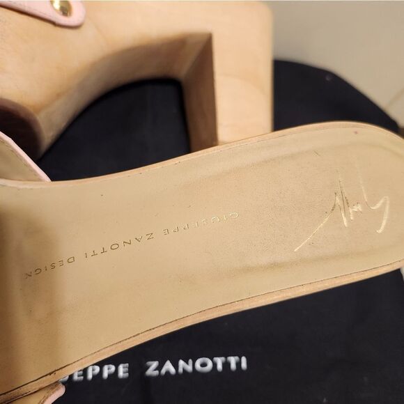 Giuseppe Zanotti Pink Croc-Embossed Leather Open Toe Clogs Sz.9/39 Ret.$595 - Picture 10 of 12